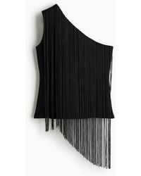 H&M - One-Shoulder-Top mit langen Fransen - Lyst
