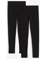 H&M - Lot De 2 Leggings En Coton - Lyst