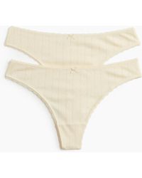 H&M - Lot de 2 culottes Thong en pointelle - Lyst