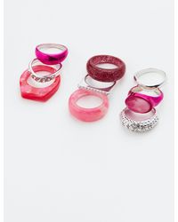 H&M 9er-Pack Ringe - Pink