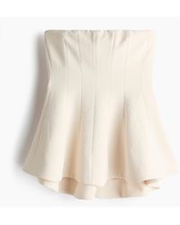 H&M - Bandeau-Top mit Peplum - Lyst