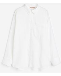 H&M - Oversized Bluse aus Leinenmix - Lyst