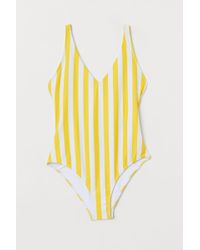 H&M Badeanzug mit Schnürung - Gelb
