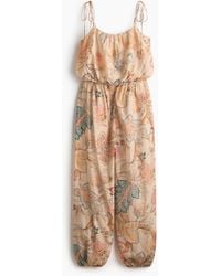 H&M - Jumpsuit Met Strikbandjes En Ballonpijpen - Lyst