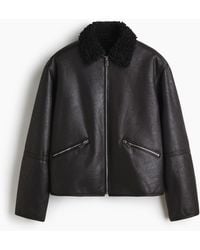 H&M - Jacke mit Teddyfutter - Lyst