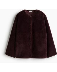 H&M - Jacke aus Teddyfleece - Lyst