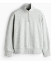 H&M - Sweatshirt mit Zipper in Loose Fit - Lyst