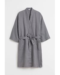 H&M - Robe de chambre en lin lavé - Lyst