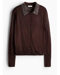 H&M - Cardigan mit Strassverzierung - Lyst
