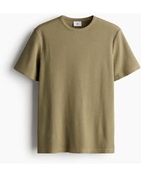 H&M - T-Shirt mit Waffelstruktur in Regular Fit - Lyst