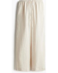 H&M - Linnen Broek Met Drawstring - Lyst