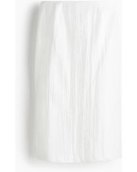 H&M - Bleistiftjupe aus Crinklestoff - Lyst