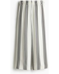 H&M - Cropped Pull-on Broek - Lyst