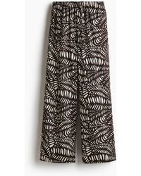 H&M - Katoenen Broek Met Drawstring - Lyst