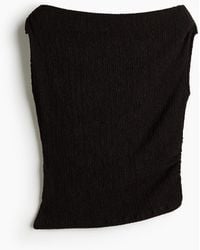 H&M - Top mit U-Boot-Ausschnitt aus Strukturjersey - Lyst