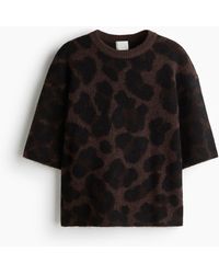 H&M - Pull Boxy En Maille Jacquard - Lyst