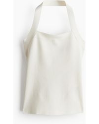 H&M - Neckholder-Top aus Feinstrick - Lyst