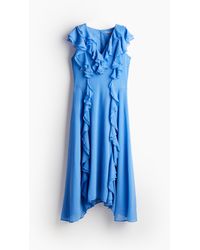 H&M - Chiffonkleid mit Volants - Lyst