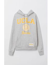 H&M Printed Hooded Top - Gray