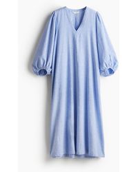 H&M - Kleid mit V-Ausschnitt - Lyst