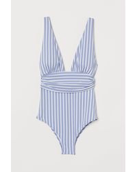 H&M Maillot de bain sculptant - Bleu