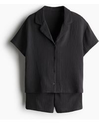 H&M - Pyjama aus Baumwollmusselin - Lyst