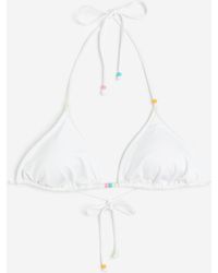 H&M - Wattiertes Triangel-Bikinitop - Lyst