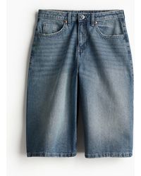 H&M - Low Denim Shorts - Lyst