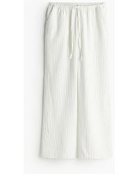 H&M - Pantalon en lin mélangé avec taille élastique - Lyst