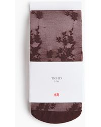 H&M - Gemusterte Strumpfhose - Lyst