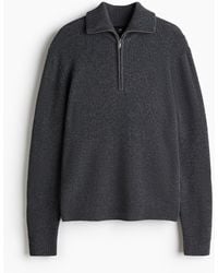 H&M - Pull Regular Fit En Laine Avec Col Zippé - Lyst