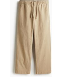 H&M - Broek Van Seersucker - Lyst