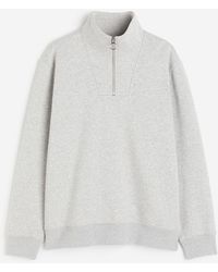 H&M - Sweatshirt mit Zipper in Regular Fit - Lyst