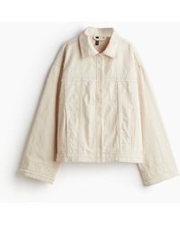 H&M - Twill-Shacket im Used-Look - Lyst
