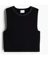 H&M - Tanktop mit Perlenstickereien - Lyst