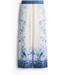 H&M - Broek Van Lyocell Met Print - Lyst