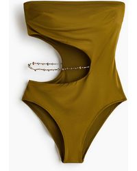 H&M - Bandeaubadpak Met Padded Cups - Lyst