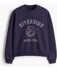 H&M - Bedrucktes Sweatshirt in Loose Fit - Lyst