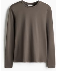 H&M - Langarmshirt aus Mikrofaser - Lyst