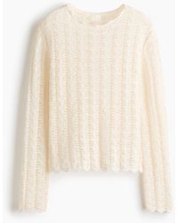 H&M - Ajourgebreide Trui - Lyst