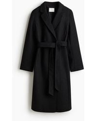 H&M - Mantel mit Bindegürtel - Lyst