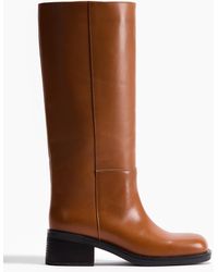 H&M - Lederboots - Lyst