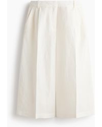 H&M - Wijde Culotte Van Linnenmix - Lyst