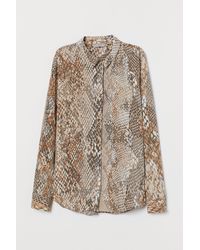 H&M Blouse à manches longues - Neutre