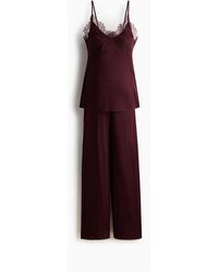 H&M - MAMA Jersey-Nachtwäsche mit Spitze - Lyst