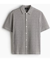 H&M - Chemise À Manches Courtes Regular Fit En Piqué - Lyst
