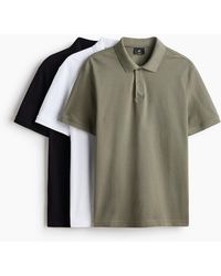 H&M - Set Van 3 Poloshirts - Lyst