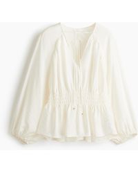 H&M - Gesmokte Bluse - Lyst