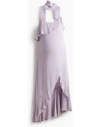 H&M - MAMA Chiffonkleid mit Schal und Volants - Lyst