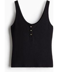 H&M - Tanktop in Rippstrick - Lyst
